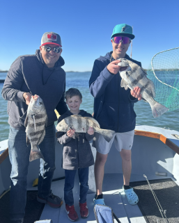 Fishing Charters 9 Family showing catch from inshore fishing charter in St. Augustine, Fl.